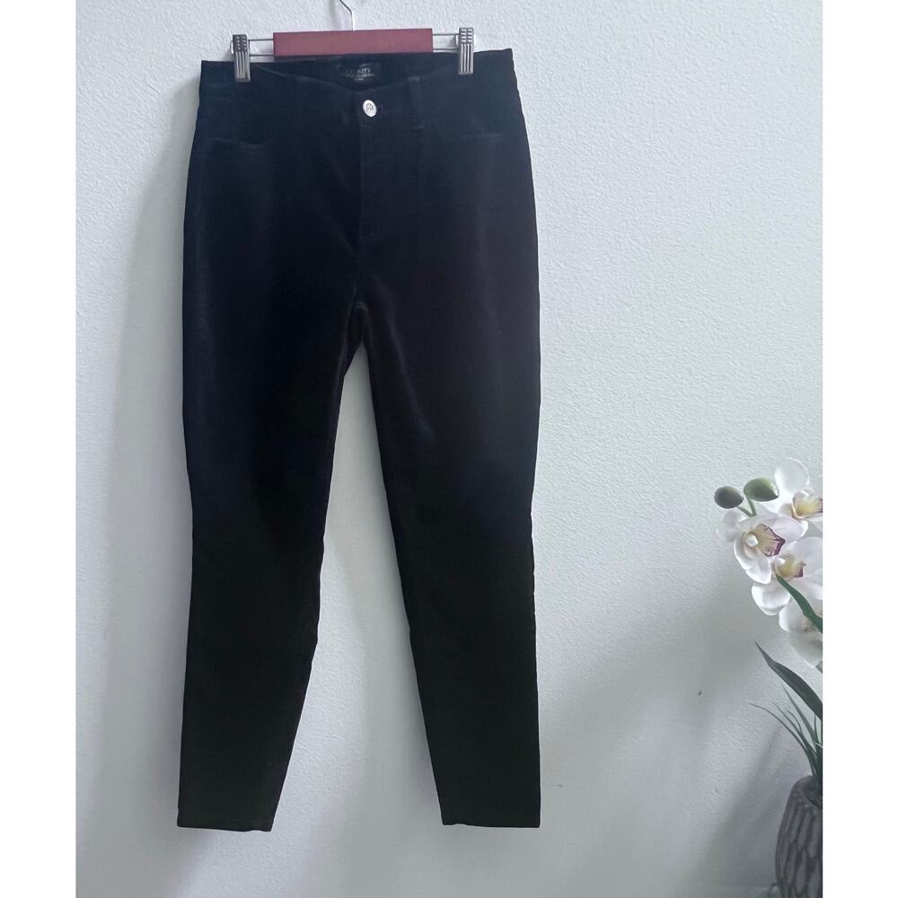 Talbots Women's Flawless Five-Pocket Velveteen Jegging Black Stretch‎ Size 4P